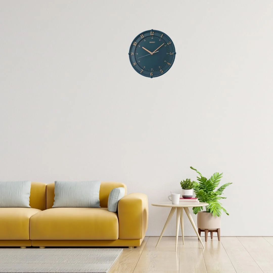 ساعت دیواری سیکو مدل Elegant Round آبی پلاستیکی آنالوگ با اعداد انگلیسی، مناسب دکوراسیون منزل/محل کار با حرکت روان (سایز: 30.7 x 4.6 x 30.7 سانتی متر | وزن: 1000 گرم) QXA805LT ساعت دیواری سیکو مدل Elegant Round آبی پلاستیکی آنالوگ با اعداد انگلیسی، مناسب دکوراسیون منزل/محل کار با حرکت روان (سایز: 30.7 x 4.6 x 30.7 سانتی متر | وزن: 1000 گرم) QXA805LT