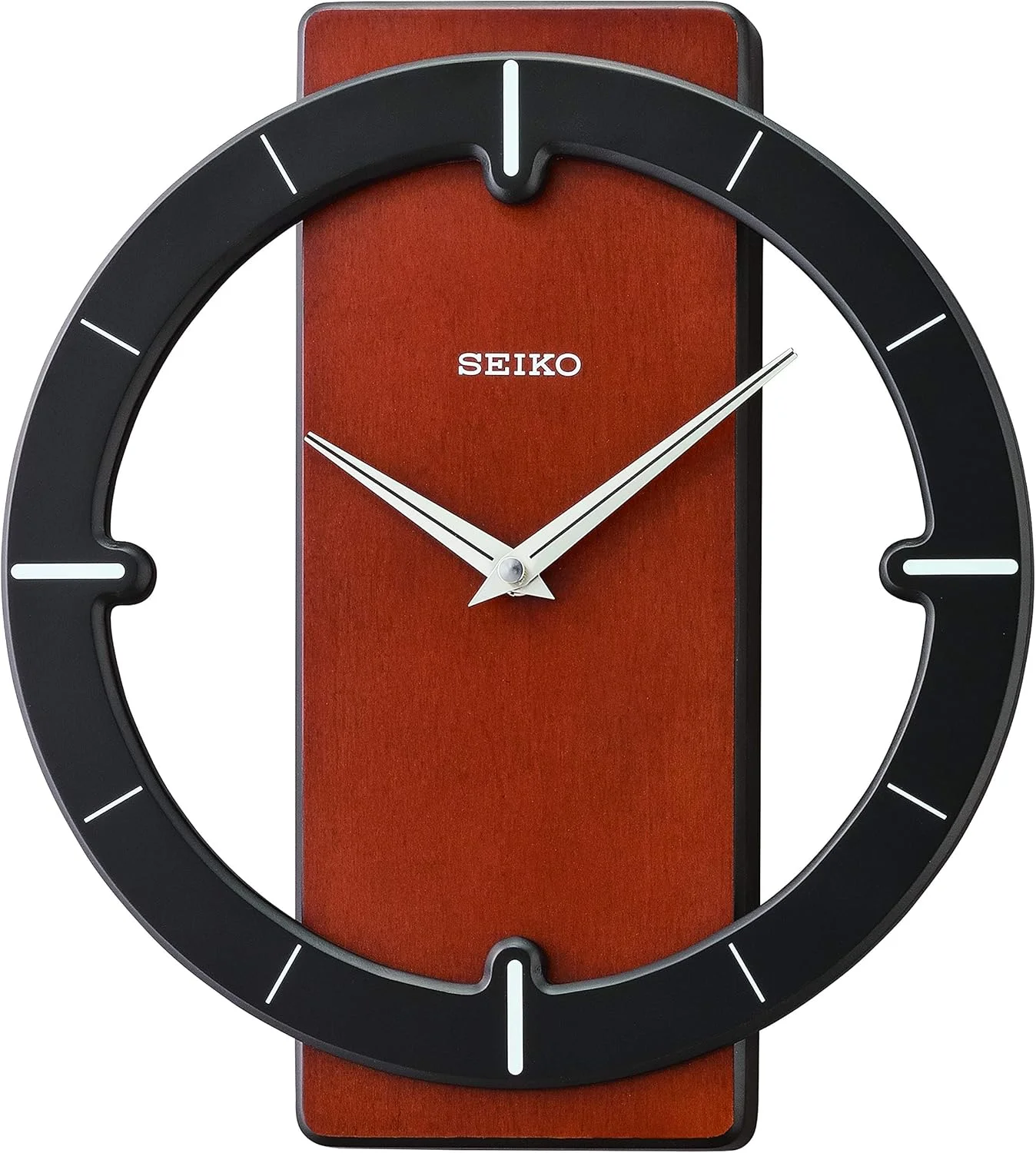 ساعت دیواری چوبی مشکی سیکو 322 میلی متر