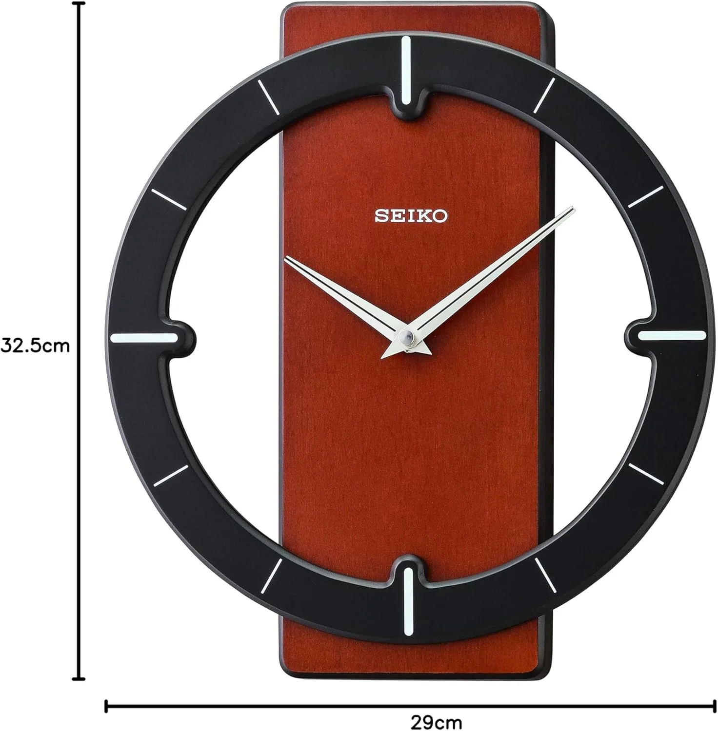 ساعت دیواری چوبی مشکی سیکو 322 میلی متر ساعت دیواری چوبی مشکی سیکو 322 میلی متر