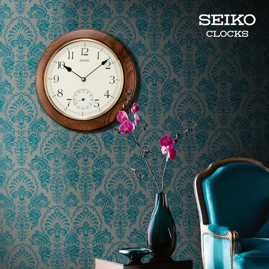 ساعت دیواری چوبی قهوه ای آنالوگ گرد شیک SEIKO با ثانیه شمار دوتایی (اندازه: 30 x 4.7 x 30 سانتی متر | وزن: 1250 گرم) QXA432BN ساعت دیواری چوبی قهوه ای آنالوگ گرد شیک SEIKO با ثانیه شمار دوتایی (اندازه: 30 x 4.7 x 30 سانتی متر | وزن: 1250 گرم) QXA432BN