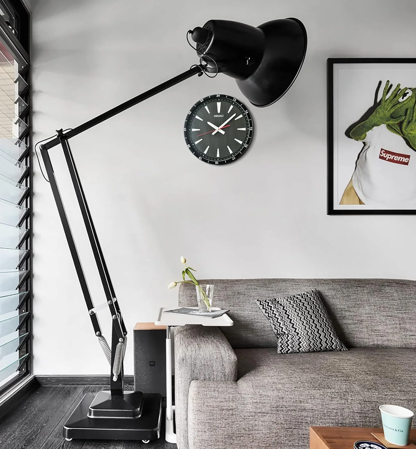 ساعت دیواری سیکو مدل Kao، 35 سانتی متری، مشکی ساعت دیواری سیکو مدل Kao، 35 سانتی متری، مشکی