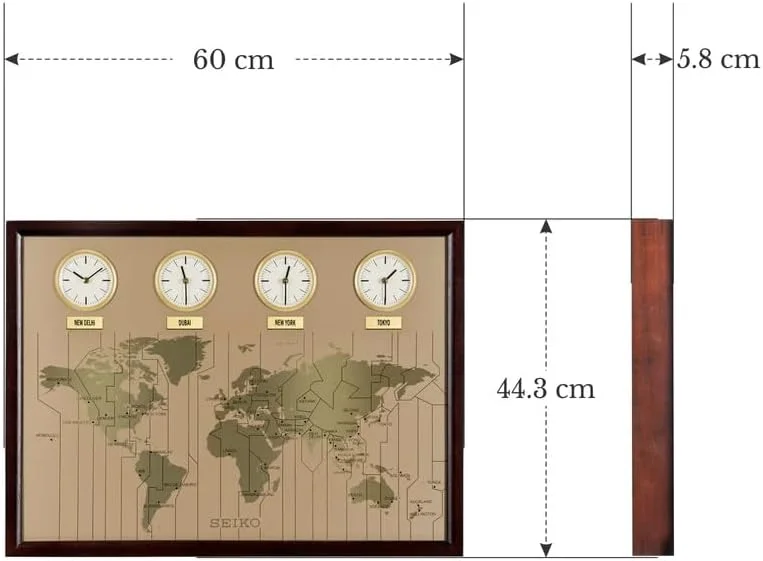 ساعت دیواری سیکو چوبی قهوه ای مدل QXA722B ساعت دیواری سیکو چوبی قهوه ای مدل QXA722B