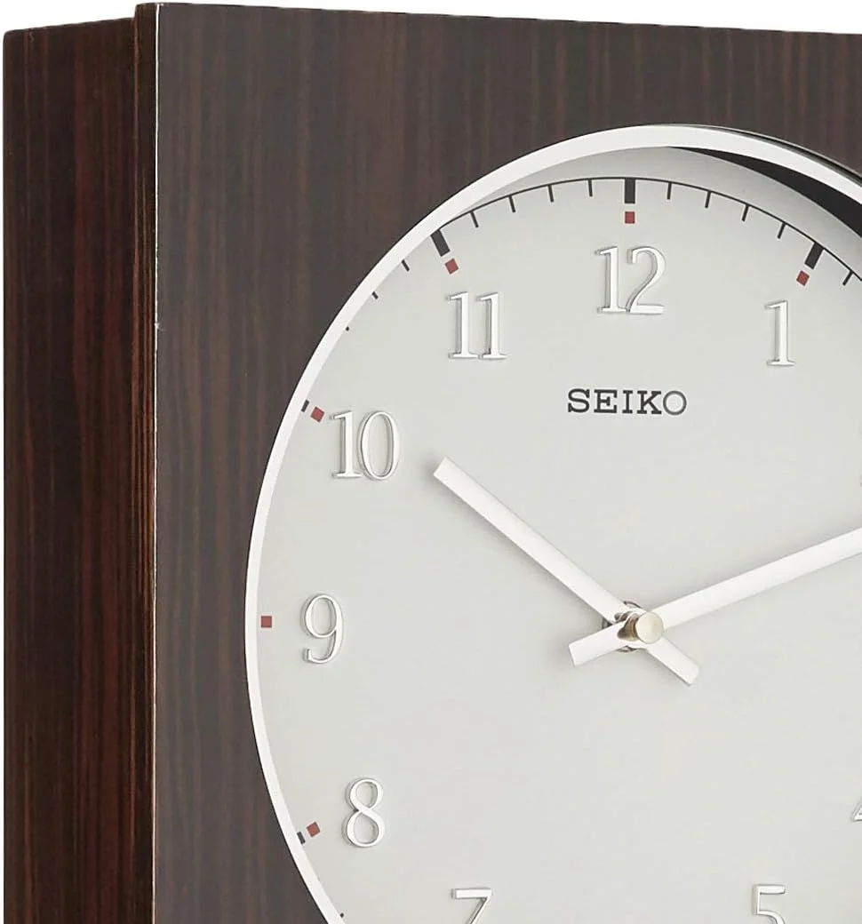 ساعت دیواری چوبی تیره مدرن سیکو با پاندول و زنگ دوگانه ساعت دیواری چوبی تیره مدرن سیکو با پاندول و زنگ دوگانه