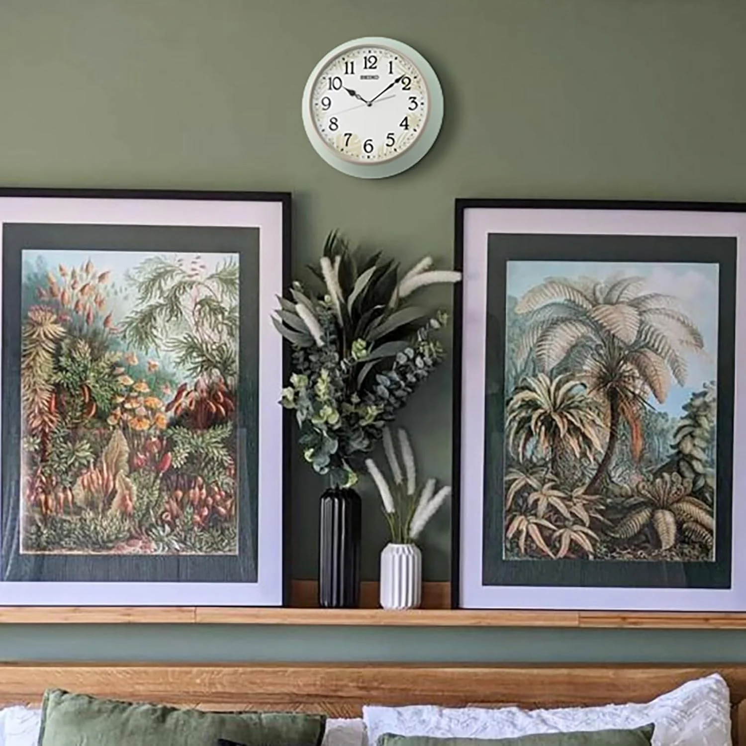 ساعت دیواری بدون تیک تاک Seiko Paradise، 13 اینچ، سبز ساعت دیواری بدون تیک تاک Seiko Paradise، 13 اینچ، سبز