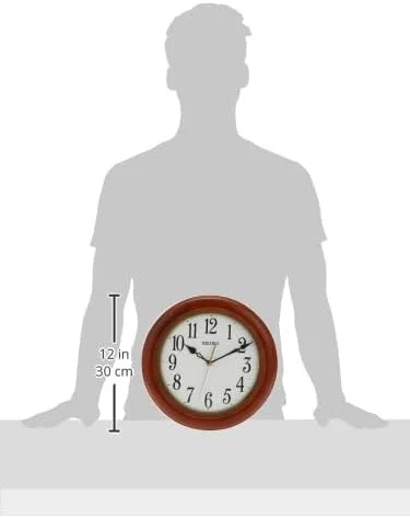 ساعت دیواری کلاسیک چوبی گرد 12 اینچی سیکو، سفید، قهوه ای ساعت دیواری کلاسیک چوبی گرد 12 اینچی سیکو، سفید، قهوه ای