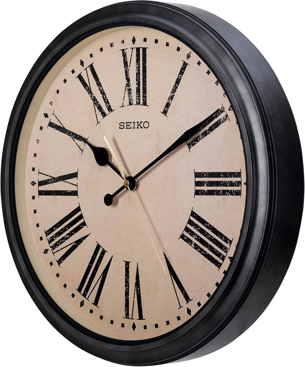 ساعت دیواری مقاوم در برابر آب پاشیدگی سیکو مدل QXA771JLH با قطر 16 اینچ، عاجی