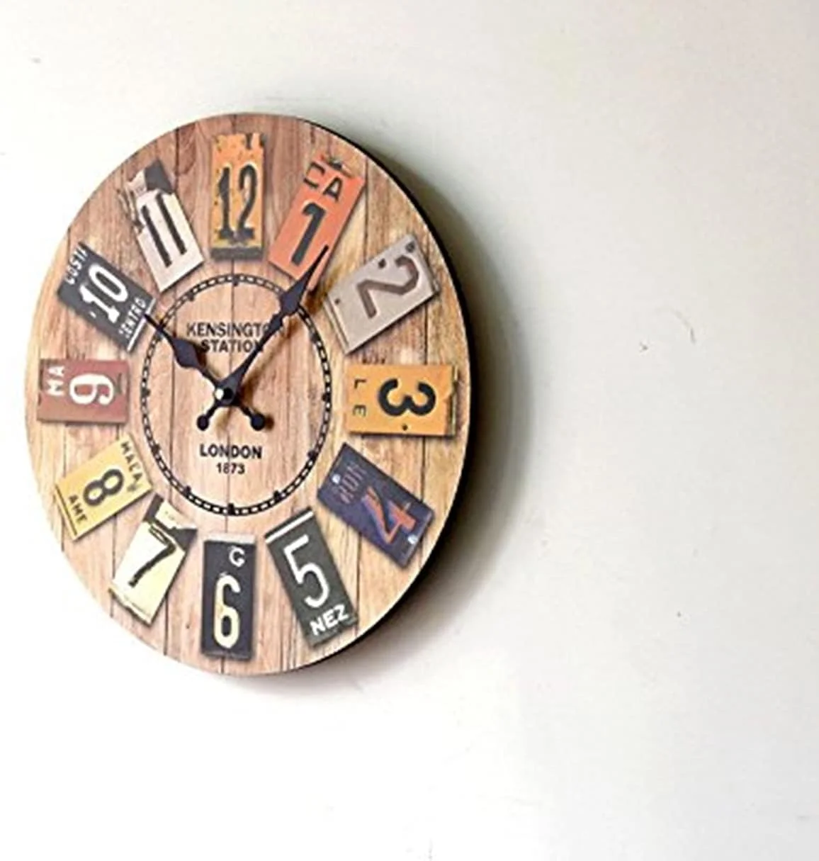 ساعت دیواری چوبی واقعی عتیقه یکپارچهسازی با سیستمعامل SKEIDO، دکوراسیون منزل به سبک اروپایی، ساعت های دیواری دیجیتال