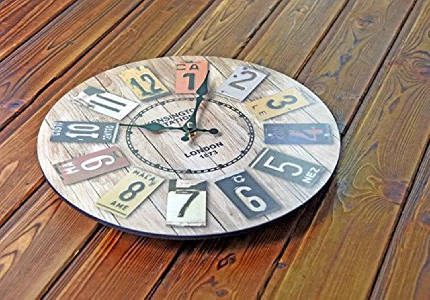 ساعت دیواری چوبی واقعی عتیقه یکپارچهسازی با سیستمعامل SKEIDO، دکوراسیون منزل به سبک اروپایی، ساعت های دیواری دیجیتال