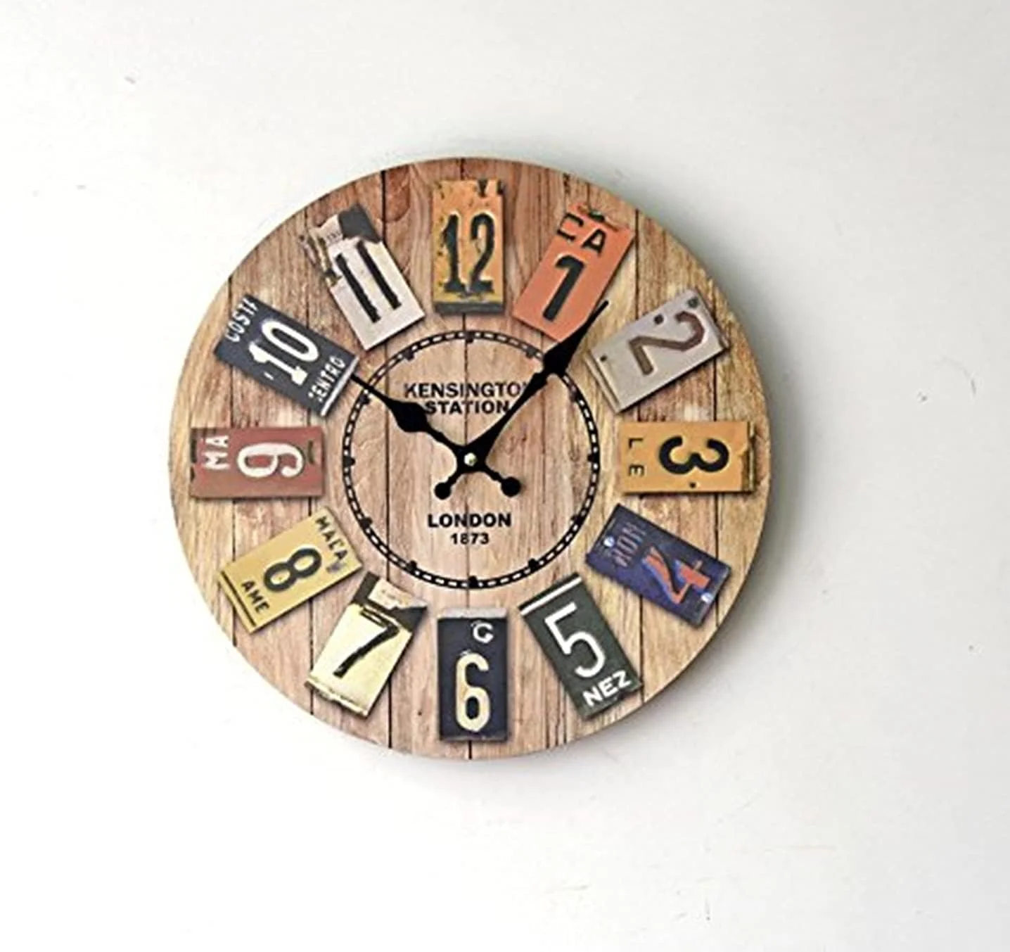 ساعت دیواری چوبی واقعی عتیقه یکپارچهسازی با سیستمعامل SKEIDO، دکوراسیون منزل به سبک اروپایی، ساعت های دیواری دیجیتال