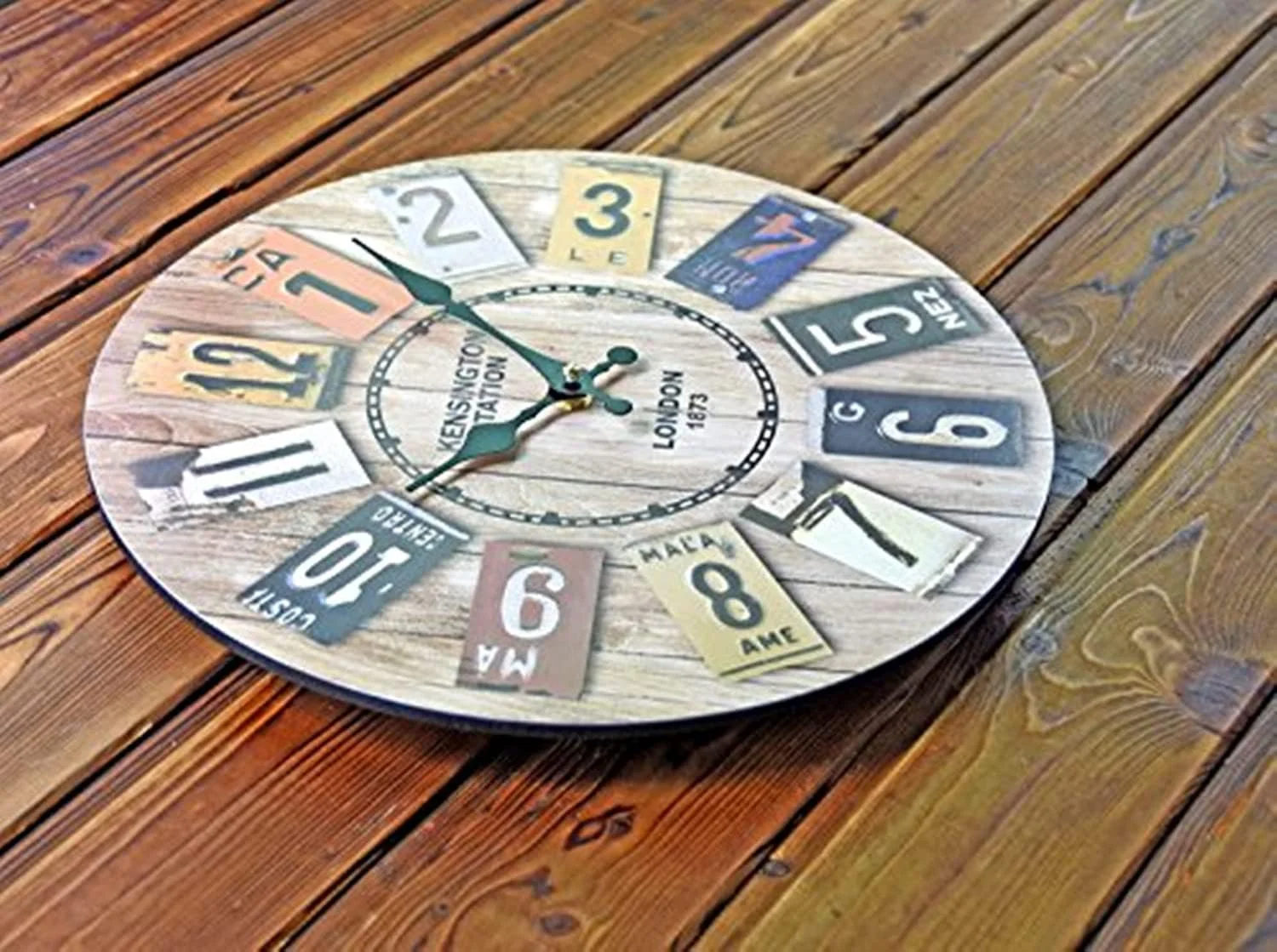 ساعت دیواری چوبی واقعی عتیقه یکپارچهسازی با سیستمعامل SKEIDO، دکوراسیون منزل به سبک اروپایی، ساعت های دیواری دیجیتال