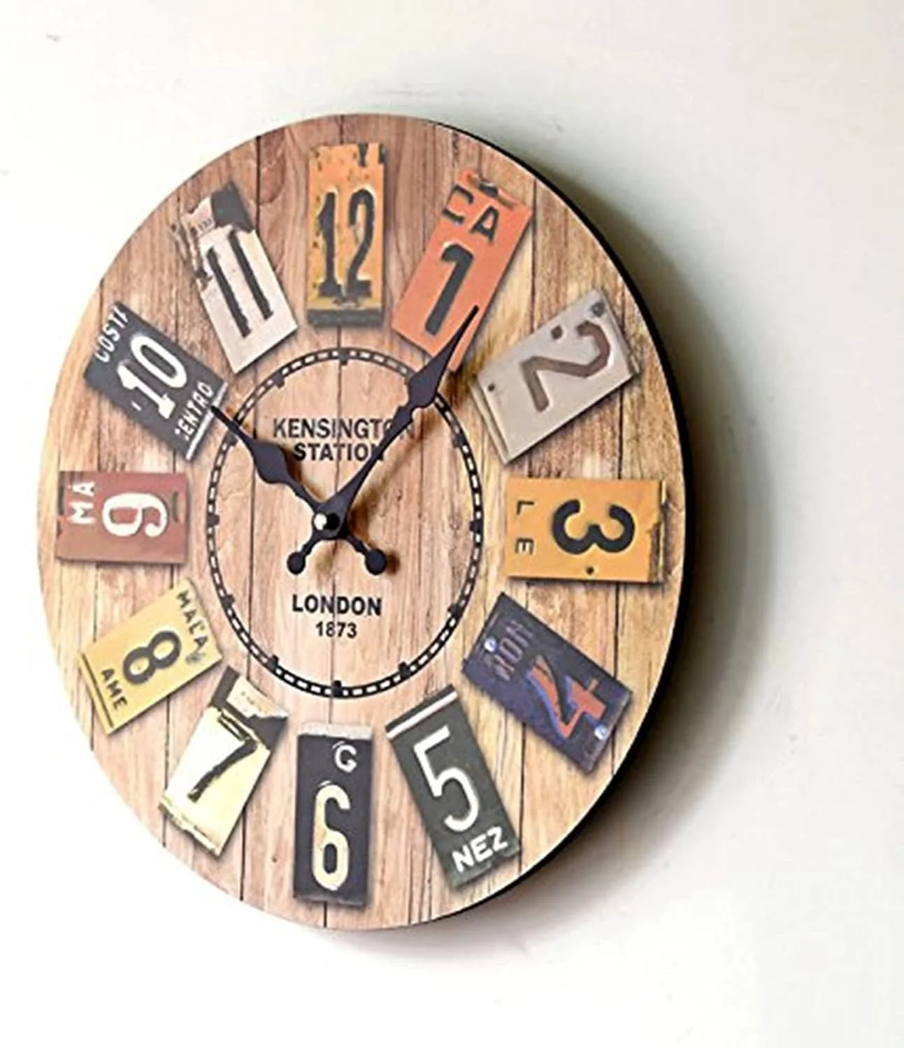 ساعت دیواری چوبی واقعی عتیقه یکپارچهسازی با سیستمعامل SKEIDO، دکوراسیون منزل به سبک اروپایی، ساعت های دیواری دیجیتال