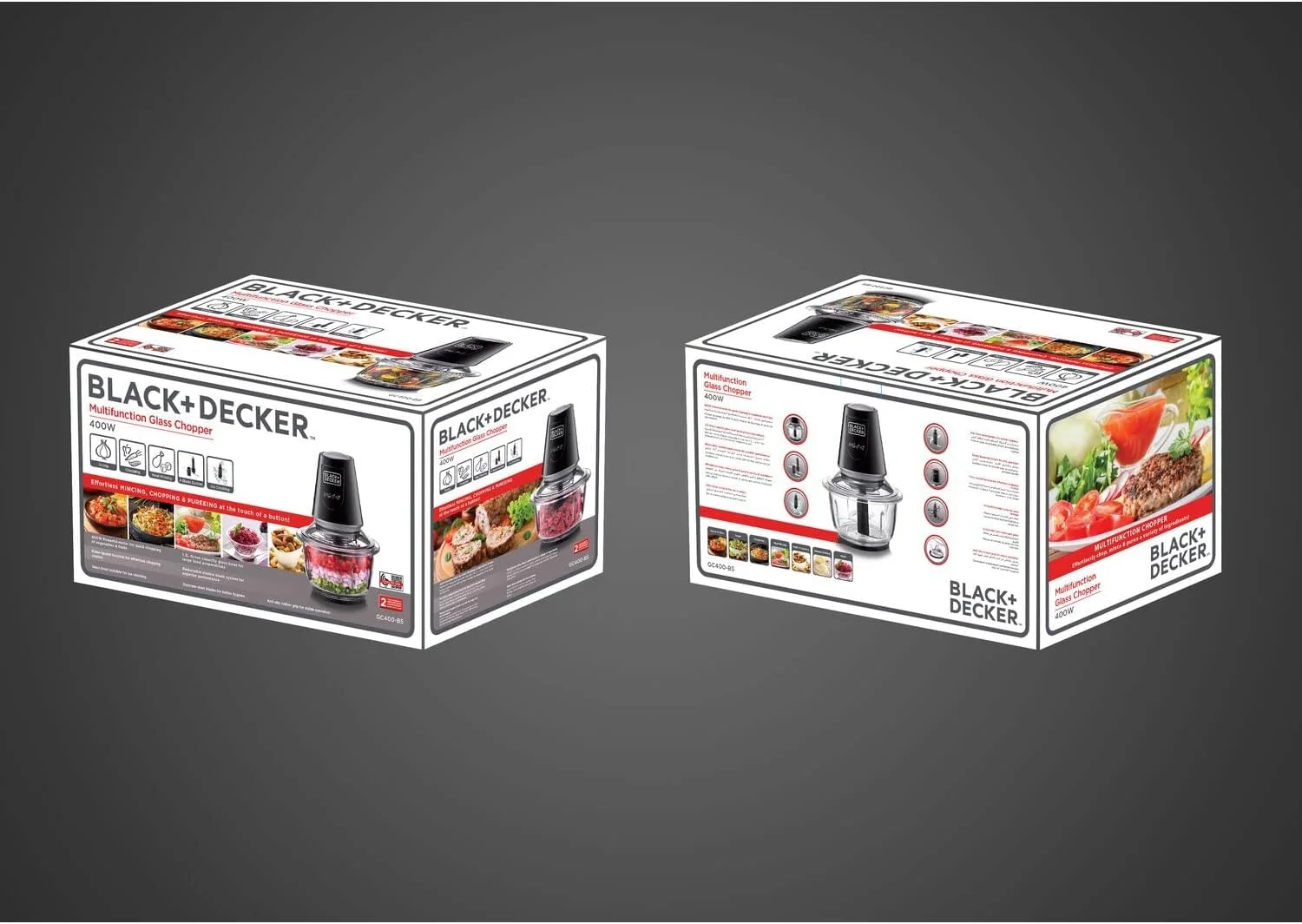 خردکن و آسیاب شیشه ای چند منظوره BLACK+DECKER، 400 وات، کاسه XXL 1.2 لیتری، سیستم 4 تیغه، سرعت پالس برای دقت، خرد کردن یخ، طراحی مشکی جمع و جور و شیک، تمیز کردن آسان، مشکی - GC400-B5 خردکن و آسیاب شیشه ای چند منظوره BLACK+DECKER، 400 وات، کاسه XXL 1.2 لیتری، سیستم 4 تیغه، سرعت پالس برای دقت، خرد کردن یخ، طراحی مشکی جمع و جور و شیک، تمیز کردن آسان، مشکی - GC400-B5