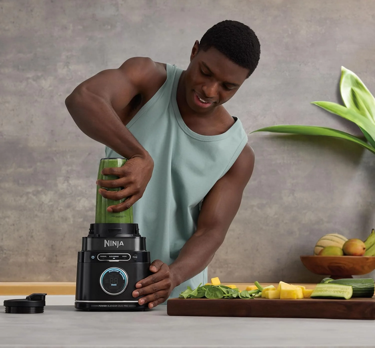 مخلوط کن نینجا 2 در 1 Detect Power Pro و تک نفره، مخلوط کن 1200 واتی با پارچ و 2 عدد فنجان تک نفره، مخلوط کردن اسموتی، خرد کردن سبزیجات و مخلوط کردن نوشیدنی های یخ زده، مشکی، TB301ME، 2 سال گارانتی مخلوط کن نینجا 2 در 1 Detect Power Pro و تک نفره، مخلوط کن 1200 واتی با پارچ و 2 عدد فنجان تک نفره، مخلوط کردن اسموتی، خرد کردن سبزیجات و مخلوط کردن نوشیدنی های یخ زده، مشکی، TB301ME، 2 سال گارانتی