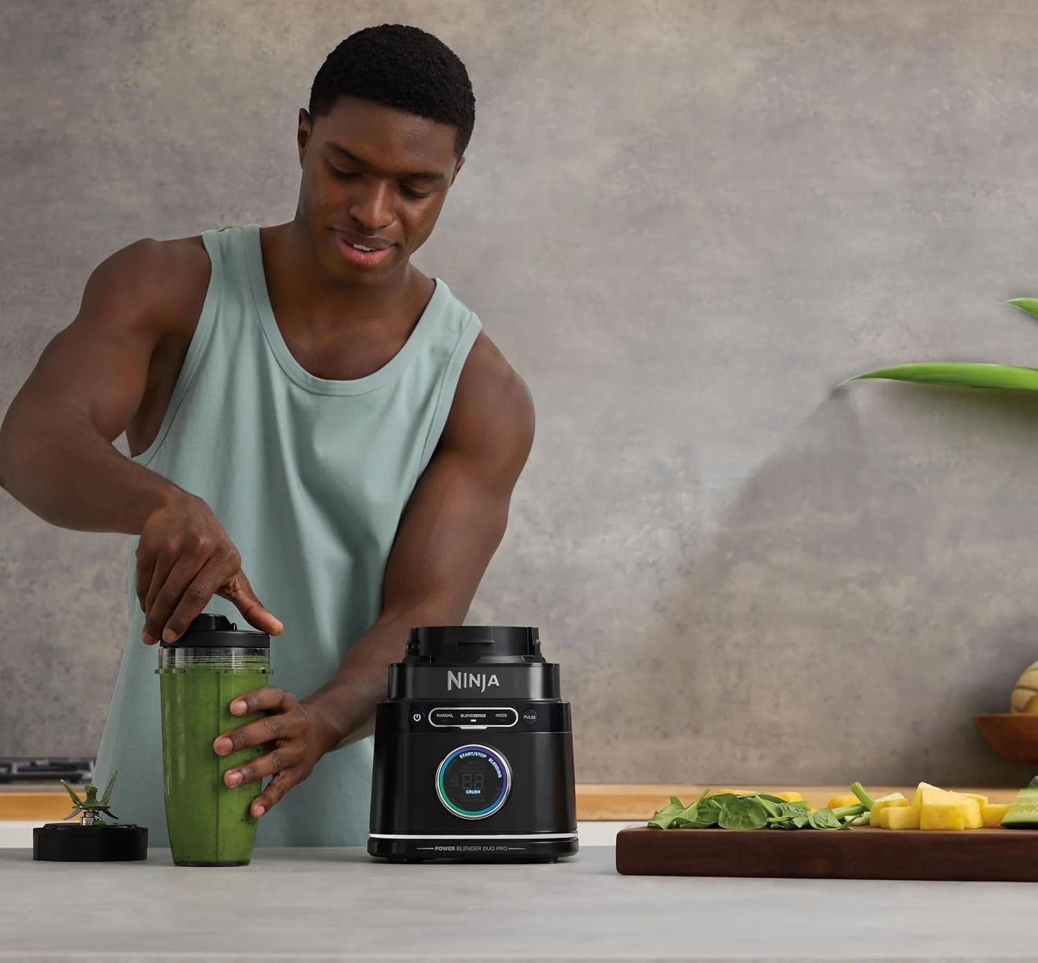 مخلوط کن نینجا 2 در 1 Detect Power Pro و تک نفره، مخلوط کن 1200 واتی با پارچ و 2 عدد فنجان تک نفره، مخلوط کردن اسموتی، خرد کردن سبزیجات و مخلوط کردن نوشیدنی های یخ زده، مشکی، TB301ME، 2 سال گارانتی مخلوط کن نینجا 2 در 1 Detect Power Pro و تک نفره، مخلوط کن 1200 واتی با پارچ و 2 عدد فنجان تک نفره، مخلوط کردن اسموتی، خرد کردن سبزیجات و مخلوط کردن نوشیدنی های یخ زده، مشکی، TB301ME، 2 سال گارانتی