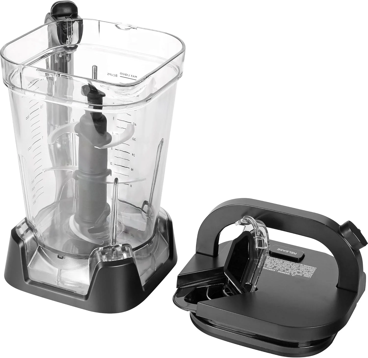 مخلوط کن حرفه ای نینجا دیتکت پاور با توان 1200 وات، ظرفیت 2 لیتر (حداکثر ظرفیت مایع 1900 میلی لیتر)، مخلوط کن قدرتمند برای اسموتی، خرد کردن سبزیجات و مخلوط کردن نوشیدنی های یخی، مشکی، TB201EU