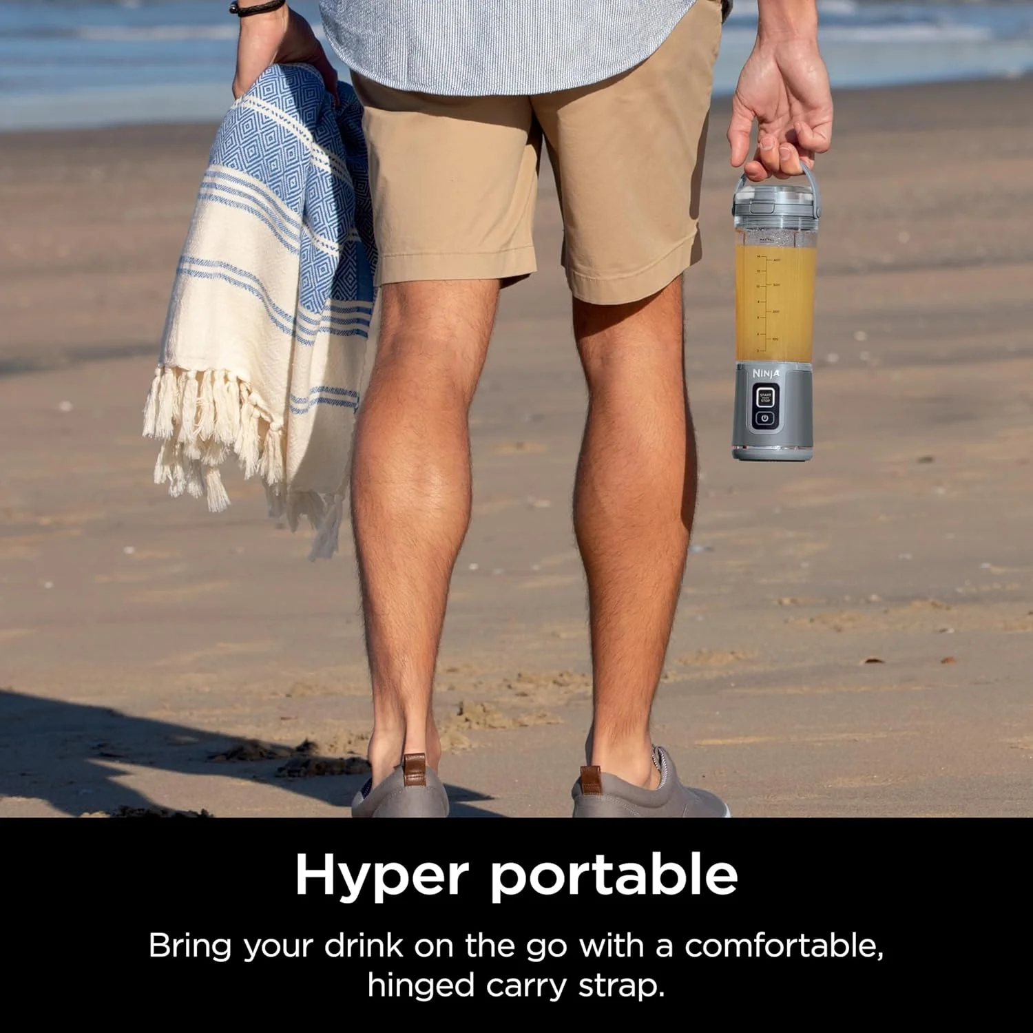 مخلوط کن قابل حمل و لوازم جانبی نینجا بلاست، بی سیم، ظرف 532 میلی لیتری، مخلوط کن شخصی برای شیک و اسموتی، درب ضد نشت و دهانه نوشیدنی، سیم USB-C، قطعات قابل شستشو در ماشین ظرفشویی، بدون BPA، خاکستری، CL155AGY مخلوط کن قابل حمل و لوازم جانبی نینجا بلاست، بی سیم، ظرف 532 میلی لیتری، مخلوط کن شخصی برای شیک و اسموتی، درب ضد نشت و دهانه نوشیدنی، سیم USB-C، قطعات قابل شستشو در ماشین ظرفشویی، بدون BPA، خاکستری، CL155AGY