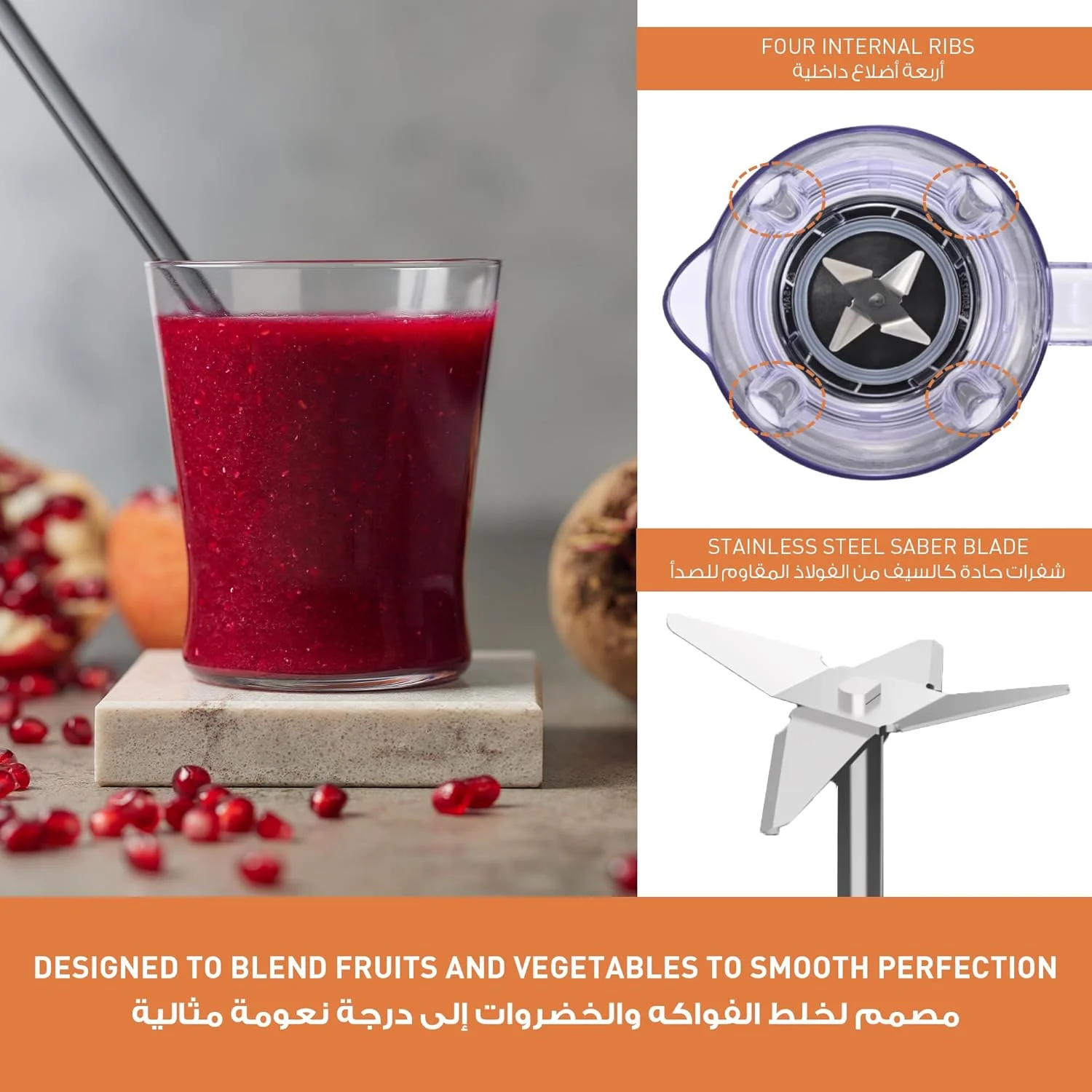 مخلوط کن پاناسونیک با موتور 450 وات، تیغه استیل ضد زنگ منحنی برای مخلوط کردن یکدست، پارچ پلاستیکی 1.45 لیتری برای استفاده آسان، 2 آسیاب خشک برای آسیاب کردن، 2 سرعت + 1 پالس، قفل ایمنی - MX-CP3121