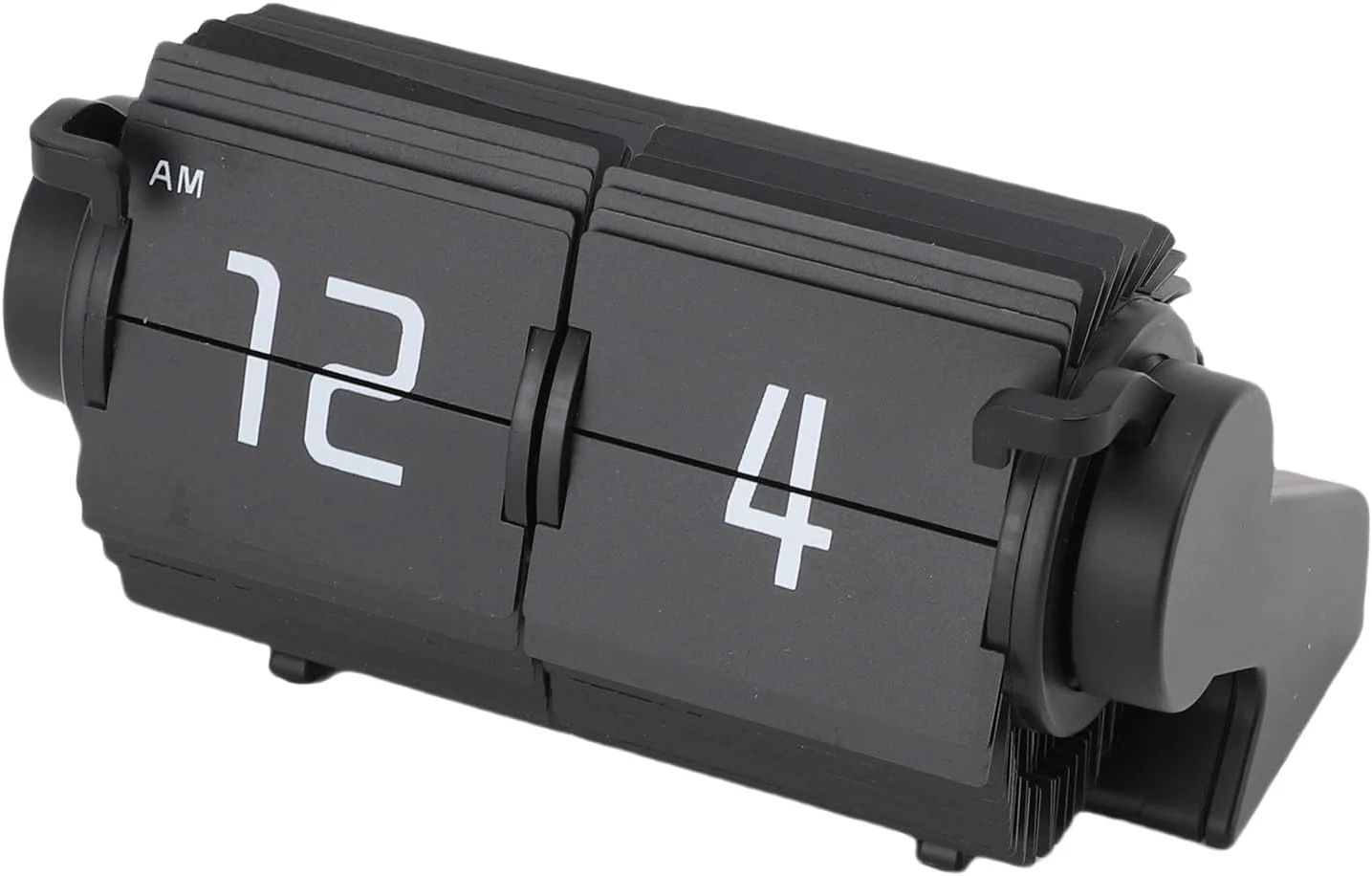 ساعت فلیپ رترو، تقویم فلیپ اتوماتیک فانتزی 2400mAh با اعداد بزرگ، ساعت رومیزی مکانیکی عتیقه با باتری و 4 حالت قابل تنظیم برای دفتر کار، اتاق خواب، اتاق نشیمن (مشکی)