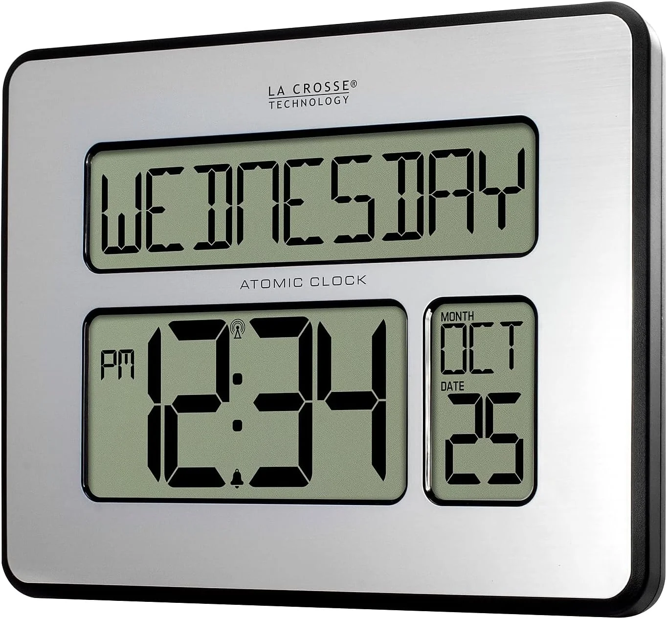 ساعت دیواری اتمی تقویم دار La Crosse Technology 513-1419-Int با اعداد بسیار بزرگ ساعت دیواری اتمی تقویم دار La Crosse Technology 513-1419-Int با اعداد بسیار بزرگ