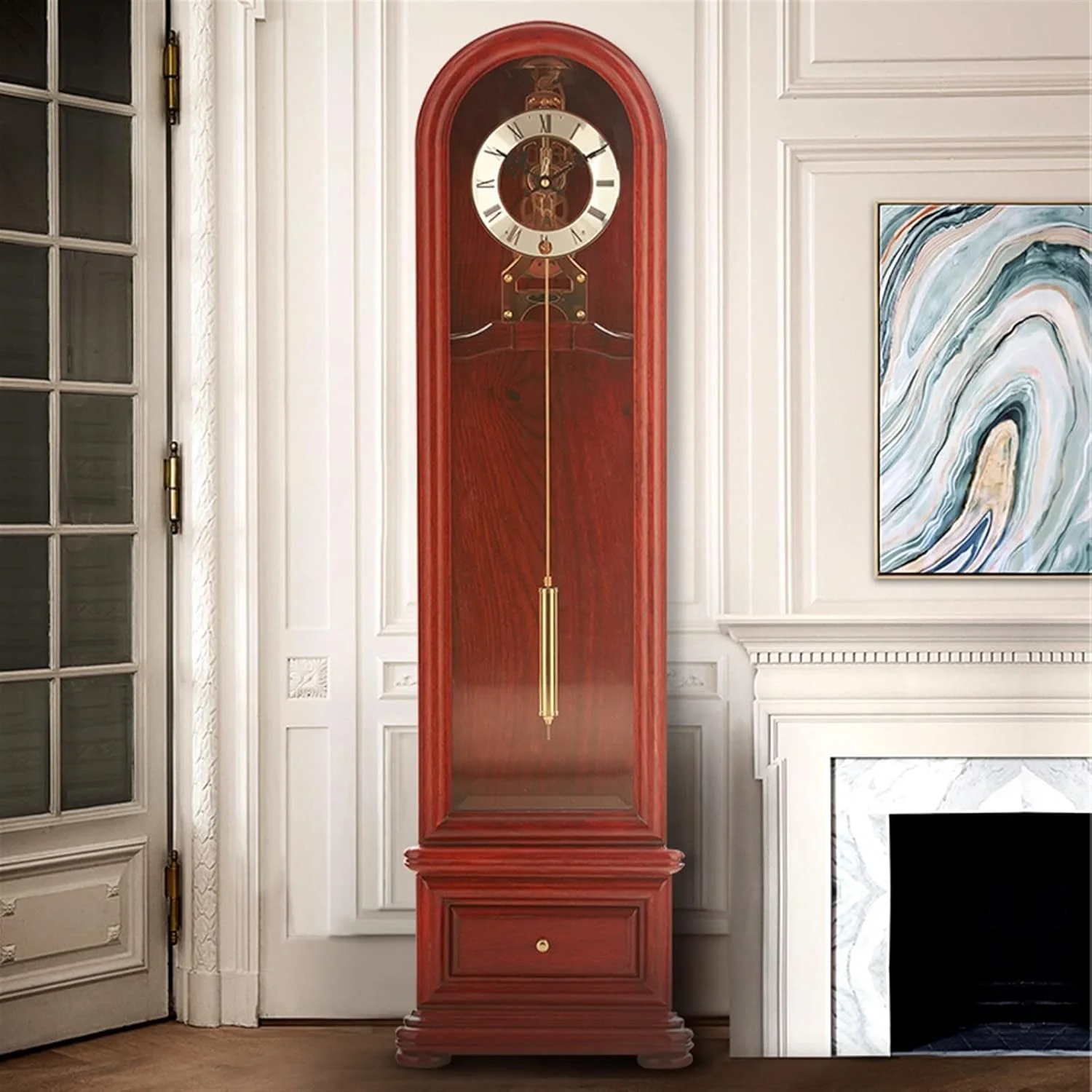 ساعت ایستاده کلاسیک Hhmmei2024-23، ساعت رومیزی با پرسپکتیو، دکوراسیون منزل