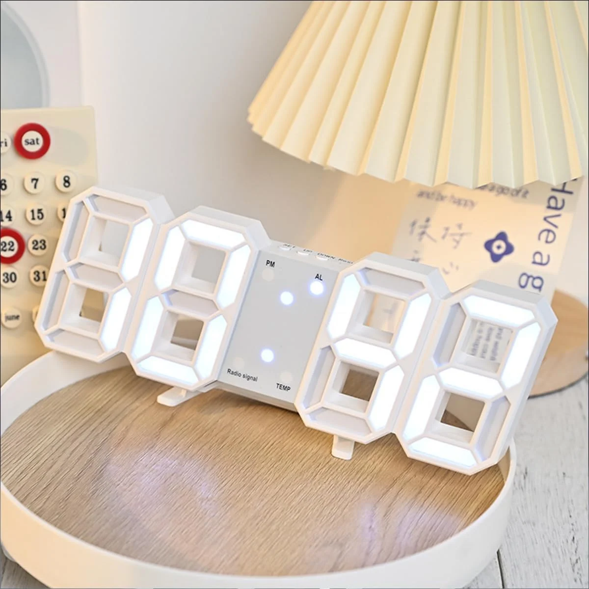 ساعت زنگ دار LED سه بعدی دیواری دیجیتال ECVV، ساعت رومیزی، اعداد بزرگ برای اتاق خواب، اتاق نشیمن، خانه و دفتر - زمان/تاریخ 12/24 ساعته، زنگ هشدار، دما، روشنایی خودکار نور کابل USB ساعت زنگ دار LED سه بعدی دیواری دیجیتال ECVV، ساعت رومیزی، اعداد بزرگ برای اتاق خواب، اتاق نشیمن، خانه و دفتر - زمان/تاریخ 12/24 ساعته، زنگ هشدار، دما، روشنایی خودکار نور کابل USB