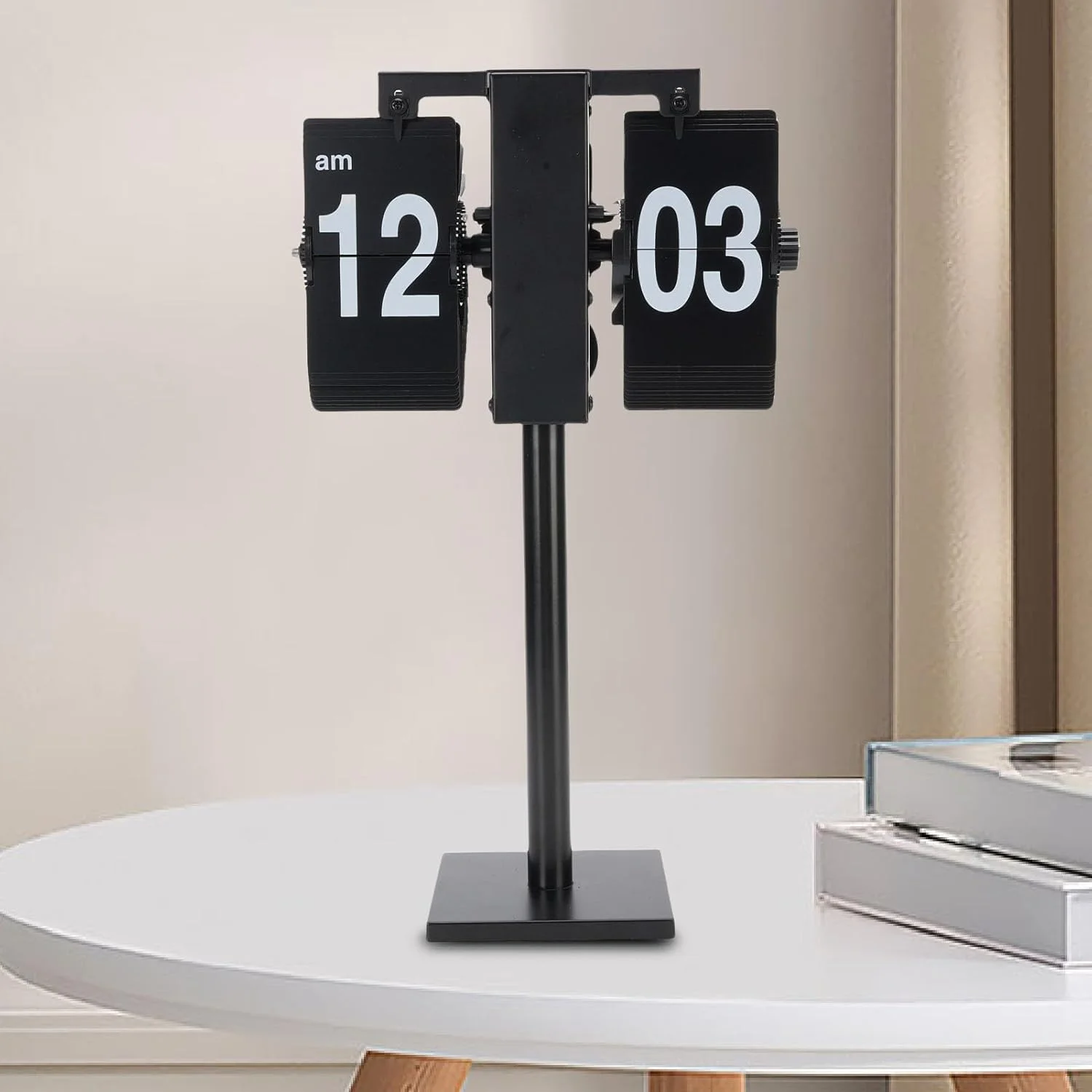 ساعت فلیپ Jiawu، ساعت رومیزی دیجیتال فلیپ استیل ضد زنگ، ساعت ایستاده، ساعت مکانیکی بی صدا 12 ساعته یک طرفه با اعداد بزرگ، ساعت فلیپ پایین اتوماتیک رترو برای اتاق نشیمن، دفتر کار (پایه مربعی) ساعت فلیپ Jiawu، ساعت رومیزی دیجیتال فلیپ استیل ضد زنگ، ساعت ایستاده، ساعت مکانیکی بی صدا 12 ساعته یک طرفه با اعداد بزرگ، ساعت فلیپ پایین اتوماتیک رترو برای اتاق نشیمن، دفتر کار (پایه مربعی)