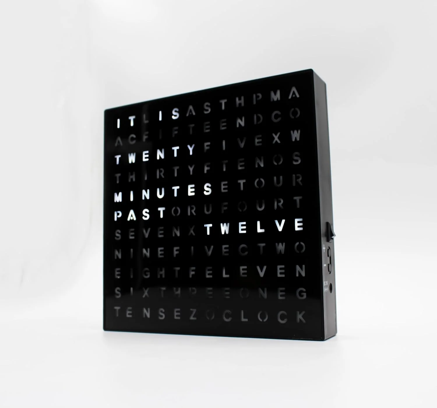 ساعت کلمه ای Mad Monkey - ساعت دیواری مدرن برای ایستادن یا آویزان کردن - شیک برای خانه، اتاق نشیمن، دفتر و اتاق خواب - طراحی ظریف