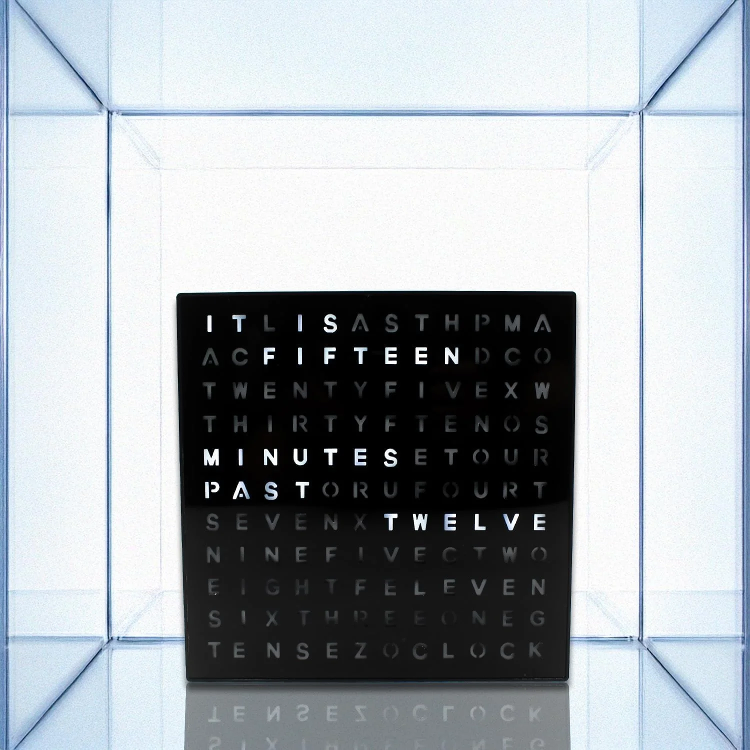 ساعت کلمه ای Mad Monkey - ساعت دیواری مدرن برای ایستادن یا آویزان کردن - شیک برای خانه، اتاق نشیمن، دفتر و اتاق خواب - طراحی ظریف