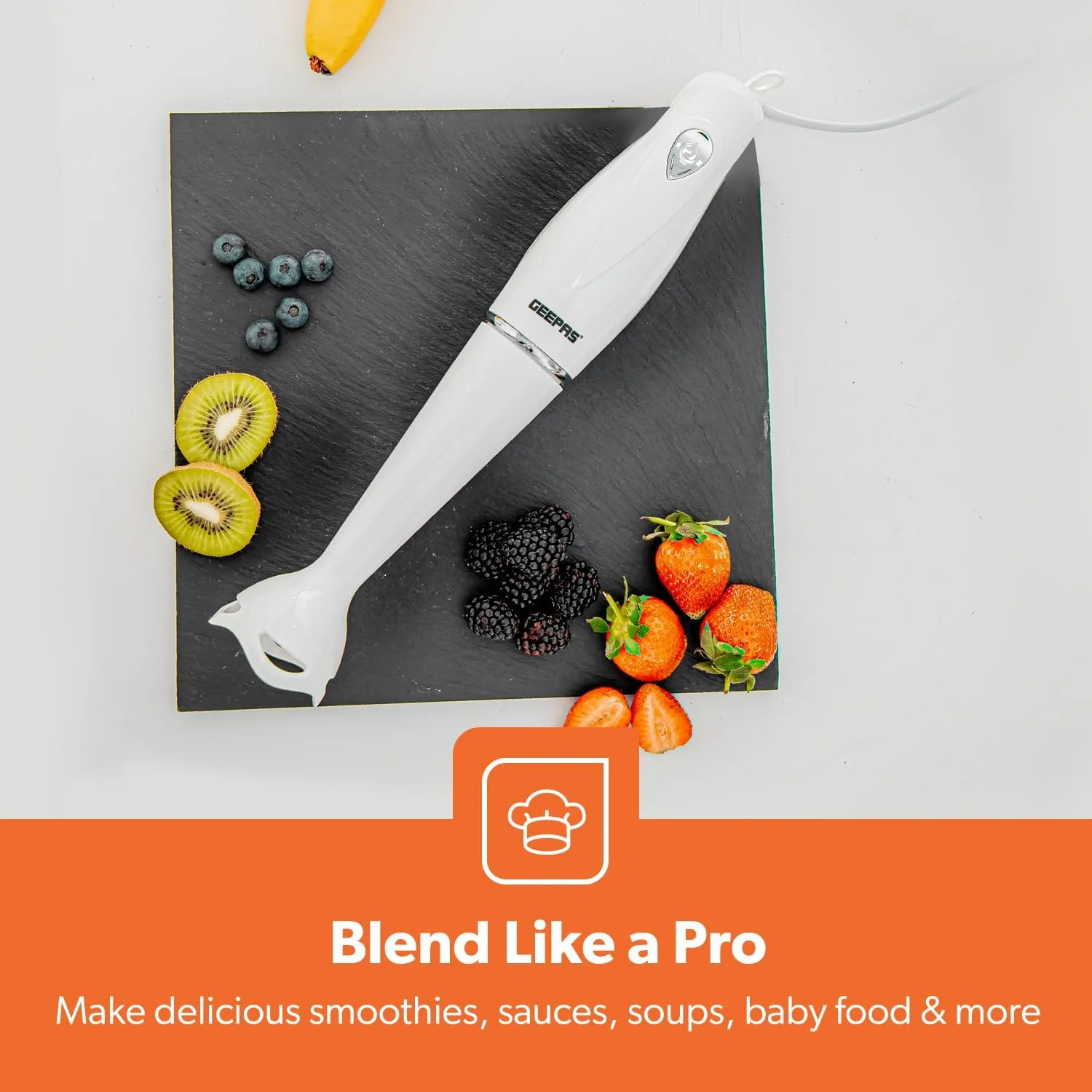 مخلوط کن دستی جیپاس، 2 سرعت، تیغه استیل ضد زنگ، GHB5467 | مخلوط کن دستی غوطه وری مجموعه غذا با میله جداشدنی | ایده آل برای اسموتی ها، شیک ها، آسیاب کردن مواد و میوه ها