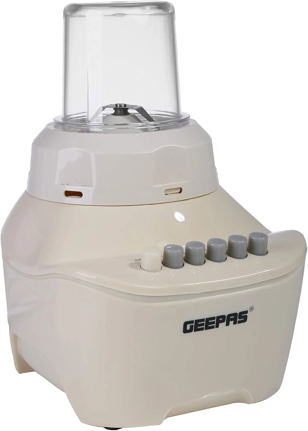 مخلوط کن چند منظوره 2 در 1 Geepas با توان 400 وات | تیغه های فولادی ضد زنگ، کنترل 4 سرعته با پالس | پارچ 1.5 لیتری، محافظت در برابر گرمای بیش از حد | یخ خردکن، خردکن، آسیاب قهوه و اسموتی ساز | 2 سال گارانتی مخلوط کن چند منظوره 2 در 1 Geepas با توان 400 وات | تیغه های فولادی ضد زنگ، کنترل 4 سرعته با پالس | پارچ 1.5 لیتری، محافظت در برابر گرمای بیش از حد | یخ خردکن، خردکن، آسیاب قهوه و اسموتی ساز | 2 سال گارانتی
