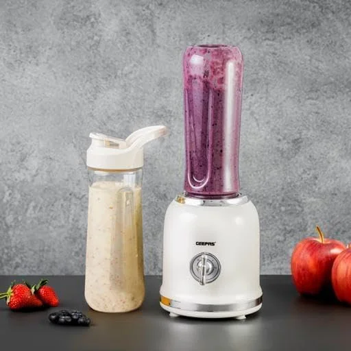مخلوط کن شخصی Geepas مدل GSB44113 - موتور قدرتمند 300 واتی با 2 بطری تریتان بدون BPA، 600 میلی لیتر / بطری های شفاف و نشکن / ایده آل برای تهیه اسموتی، شیک پروتئین / 2 سال گارانتی مخلوط کن شخصی Geepas مدل GSB44113 - موتور قدرتمند 300 واتی با 2 بطری تریتان بدون BPA، 600 میلی لیتر / بطری های شفاف و نشکن / ایده آل برای تهیه اسموتی، شیک پروتئین / 2 سال گارانتی