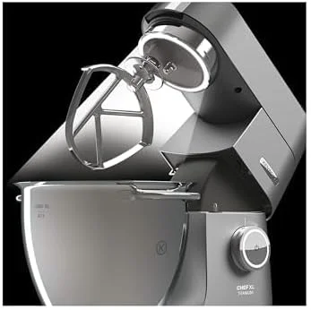 میکسر ایستاده کنوود مدل CHEF XL TITANIUM با بدنه فلزی، موتور 1700 وات، کاسه استیل 6.7 لیتری، 5 ابزار جانبی، مخلوط کن شیشه ای، چرخ گوشت و آسیاب چند منظوره KVL8430S نقره ای میکسر ایستاده کنوود مدل CHEF XL TITANIUM با بدنه فلزی، موتور 1700 وات، کاسه استیل 6.7 لیتری، 5 ابزار جانبی، مخلوط کن شیشه ای، چرخ گوشت و آسیاب چند منظوره KVL8430S نقره ای