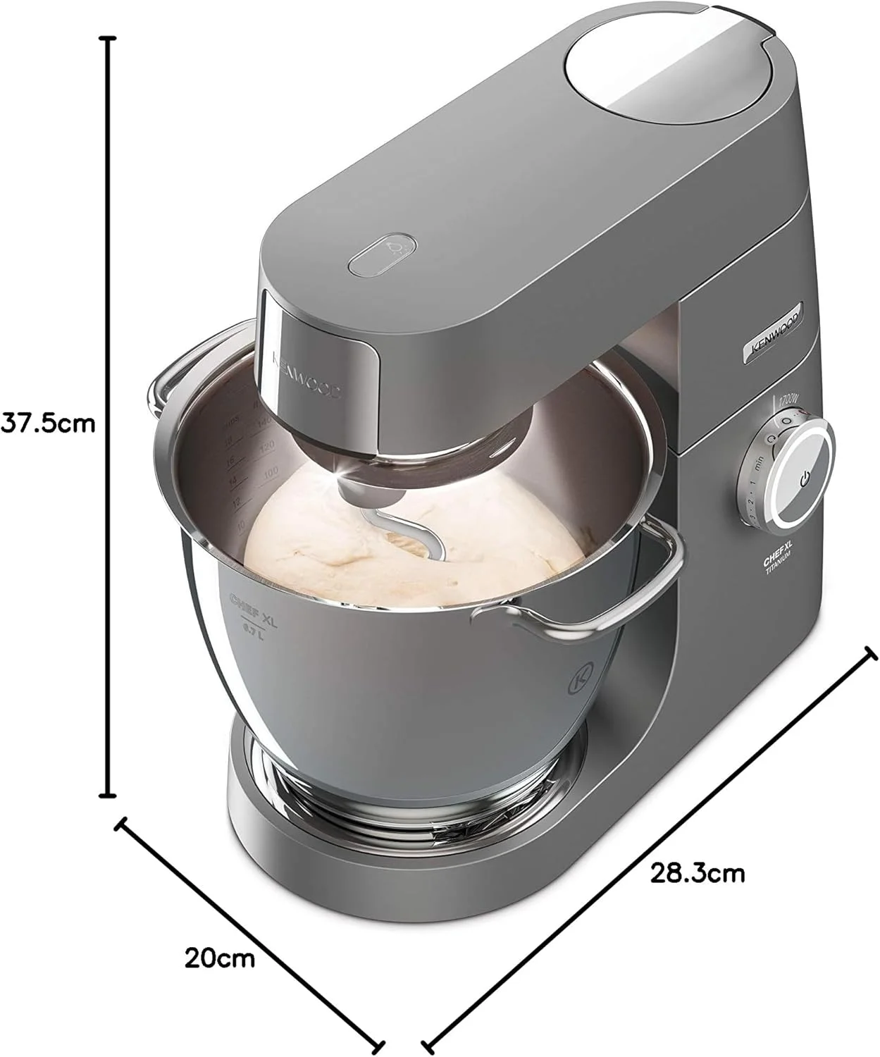 میکسر ایستاده کنوود مدل CHEF XL TITANIUM با بدنه فلزی، موتور 1700 وات، کاسه استیل 6.7 لیتری، 5 ابزار جانبی، مخلوط کن شیشه ای، چرخ گوشت و آسیاب چند منظوره KVL8430S نقره ای میکسر ایستاده کنوود مدل CHEF XL TITANIUM با بدنه فلزی، موتور 1700 وات، کاسه استیل 6.7 لیتری، 5 ابزار جانبی، مخلوط کن شیشه ای، چرخ گوشت و آسیاب چند منظوره KVL8430S نقره ای