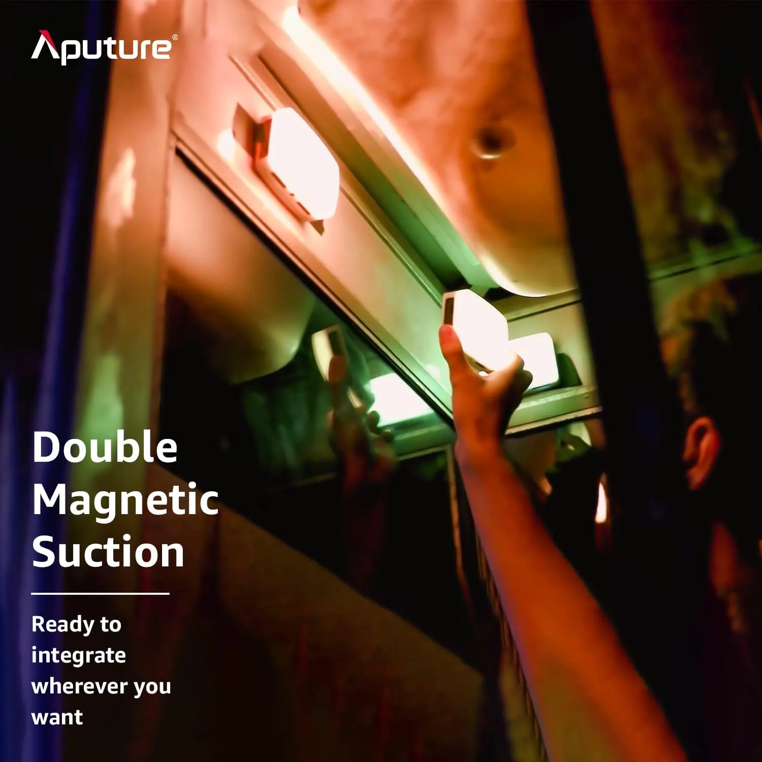 نور ویدئویی LED RGB مدل Aputure MC Amaran AL-MC با TLCI/CRI 96+، RGB 0-360 رنگ کامل، 3200-6500K قابل تنظیم، 0-100% کم نور شونده پیوسته، حالت CCT/HSI/FX، جلوه نورپردازی داخلی، کنترل برنامه، شارژ بی سیم نور ویدئویی LED RGB مدل Aputure MC Amaran AL-MC با TLCI/CRI 96+، RGB 0-360 رنگ کامل، 3200-6500K قابل تنظیم، 0-100% کم نور شونده پیوسته، حالت CCT/HSI/FX، جلوه نورپردازی داخلی، کنترل برنامه، شارژ بی سیم