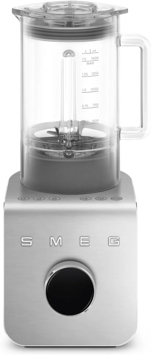 مخلوط کن حرفه ای و پرقدرت SMEG BLC01 – پارچ 1.5 لیتری Tritan™، 9 تنظیم سرعت، تیغه های استیل ضد زنگ، طراحی مدرن، موتور قدرتمند 1250 واتی برای اسموتی، سوپ و موارد دیگر