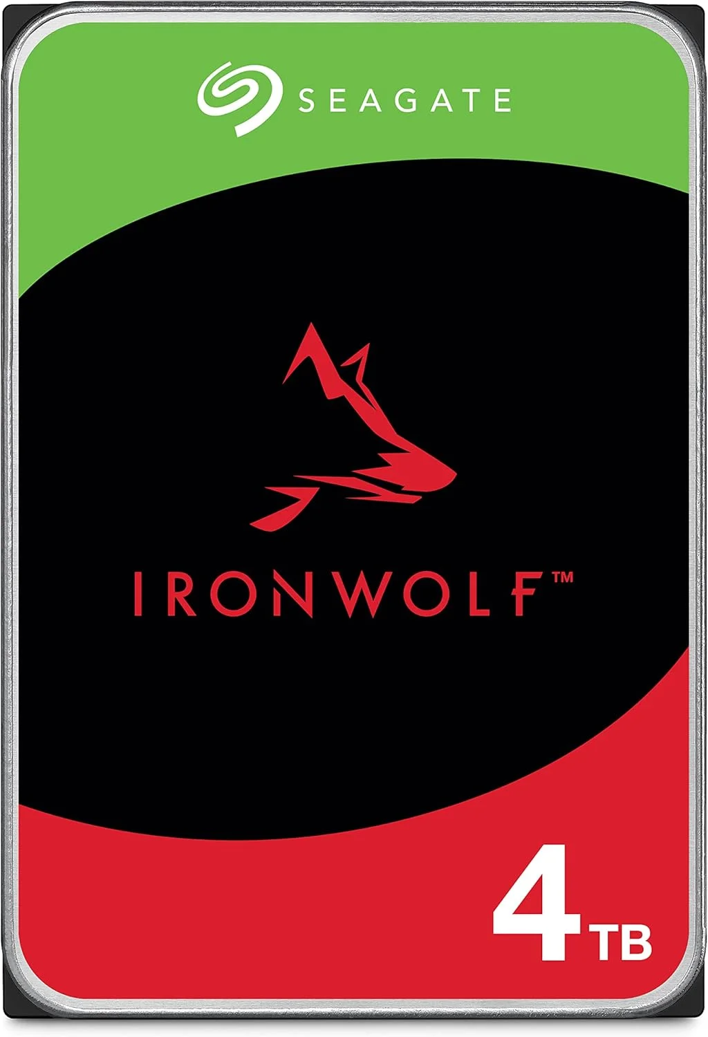 هارد دیسک داخلی سیگیت IronWolf 4TB NAS، هارد دیسک CMR 3.5 اینچی SATA 6Gb/s 5900RPM با 64 مگابایت حافظه کش برای RAID Network Attached Storage-ST4000VN006