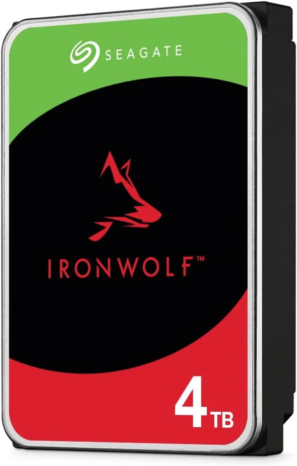 هارد دیسک داخلی سیگیت IronWolf، 4 ترابایت، NAS، CMR 3.5 اینچ، SATA، 6 گیگابیت بر ثانیه، 5400 دور در دقیقه، 256 مگابایت حافظه کش، برای RAID Network Attached Storage (ST4000VN006)
