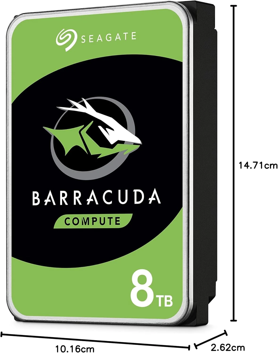 هارد دیسک داخلی سیگیت Barracuda با ظرفیت 8 ترابایت، 3.5 اینچ، 5400 دور در دقیقه، 256 مگابایت حافظه کش، SATA 6 گیگابیت بر ثانیه - ST8000DM004
