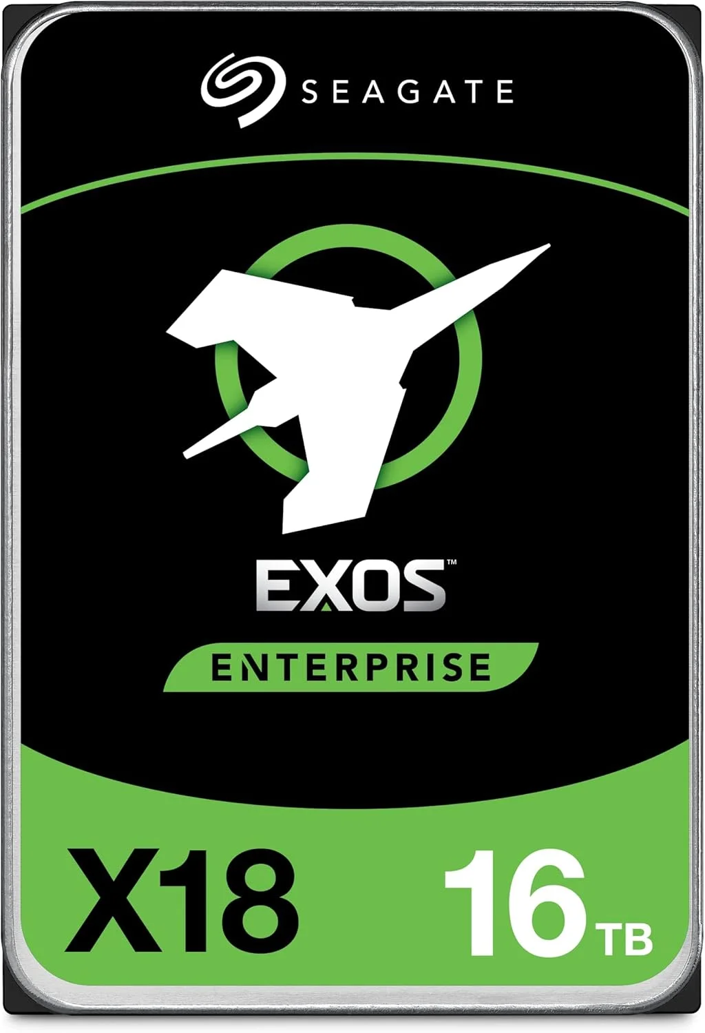 هارد دیسک اینترپرایز 16 ترابایتی سیگیت Exos X18 - CMR 3.5 اینچی Hyperscale SATA 6Gb/s، 7200 دور در دقیقه، 512e و 4Kn FastFormat، تاخیر کم با کش پیشرفته (ST16000NM000J)