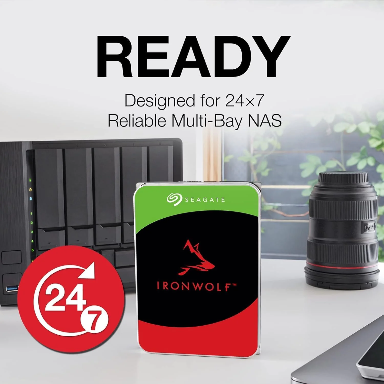 هارد دیسک داخلی سیگیت IronWolf با ظرفیت 8 ترابایت، مناسب NAS، هارد HDD، سایز 3.5 اینچ، سرعت 7200 دور در دقیقه، CMR، حافظه کش 256 مگابایت، SATA 6 گیگابیت بر ثانیه، مدل: ST8000VN004