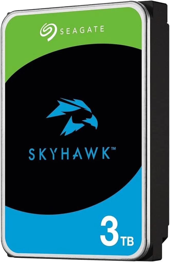 هارد دیسک داخلی 3 ترابایتی Seagate Skyhawk، مخصوص ضبط ویدیویی - 3.5 اینچ، SATA 6Gb/s، حافظه کش 256 مگابایت، برای سیستم دوربین مداربسته DVR NVR مدل FFP (ST3000VX015)