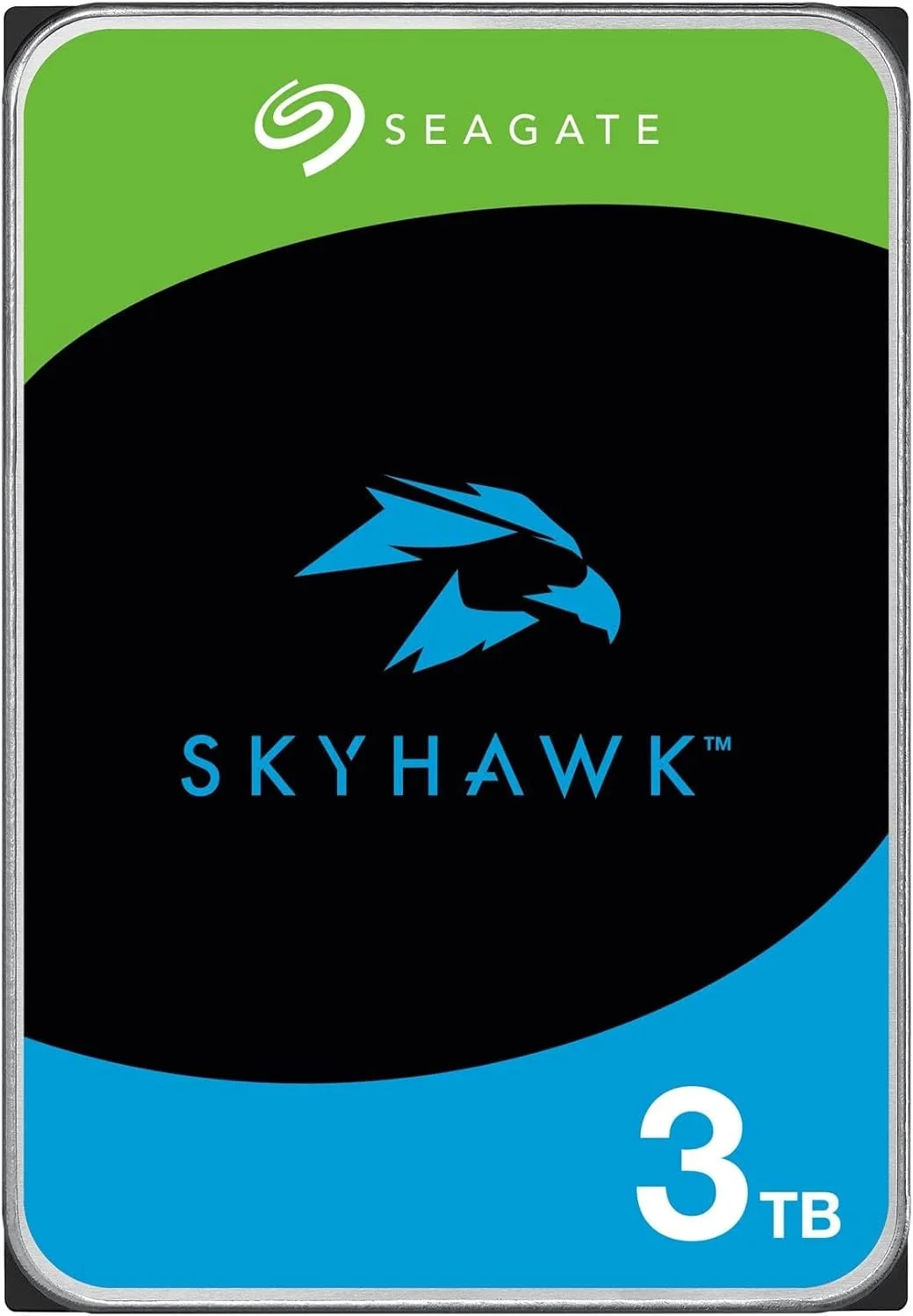 هارد دیسک داخلی 3 ترابایتی Seagate Skyhawk، مخصوص ضبط ویدیویی - 3.5 اینچ، SATA 6Gb/s، حافظه کش 256 مگابایت، برای سیستم دوربین مداربسته DVR NVR مدل FFP (ST3000VX015)