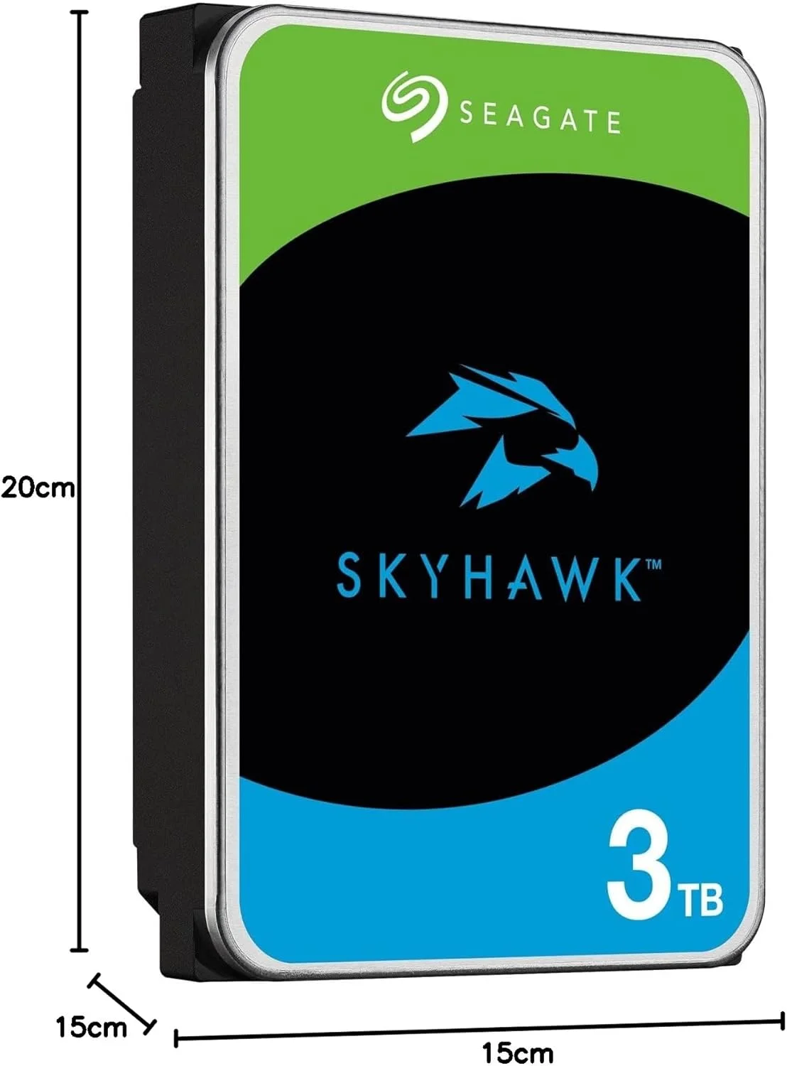 هارد دیسک داخلی 3 ترابایتی Seagate Skyhawk، مخصوص ضبط ویدیویی - 3.5 اینچ، SATA 6Gb/s، حافظه کش 256 مگابایت، برای سیستم دوربین مداربسته DVR NVR مدل FFP (ST3000VX015)
