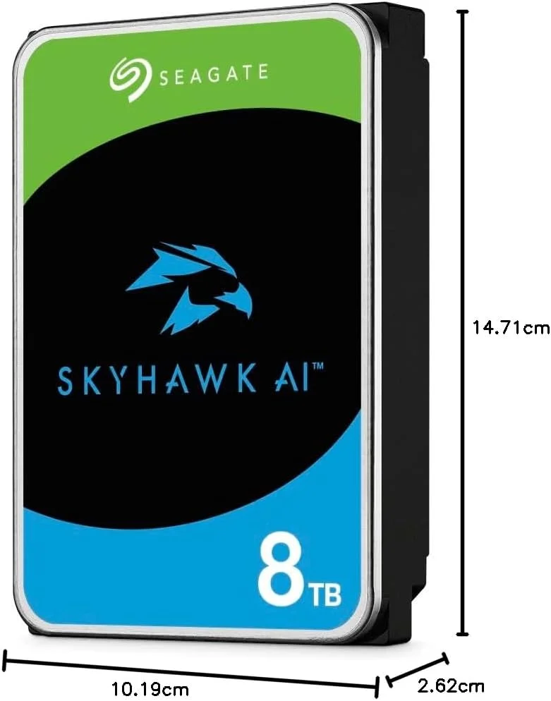 هارد دیسک نظارتی سیگیت SkyHawk AI 3.5 اینچی 8000 گیگابایت Serial ATA III