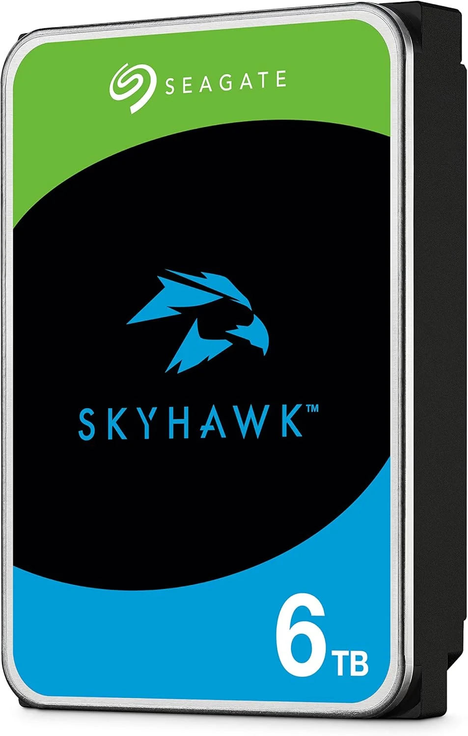 هارد دیسک داخلی 6 ترابایتی Seagate Skyhawk Video HDD – 3.5 اینچی SATA 6Gb/s با 256 مگابایت حافظه کش برای سیستم دوربین مداربسته DVR NVR با خدمات بازیابی داخلی - بسته بندی بدون دردسر (ST6000VXZ09)