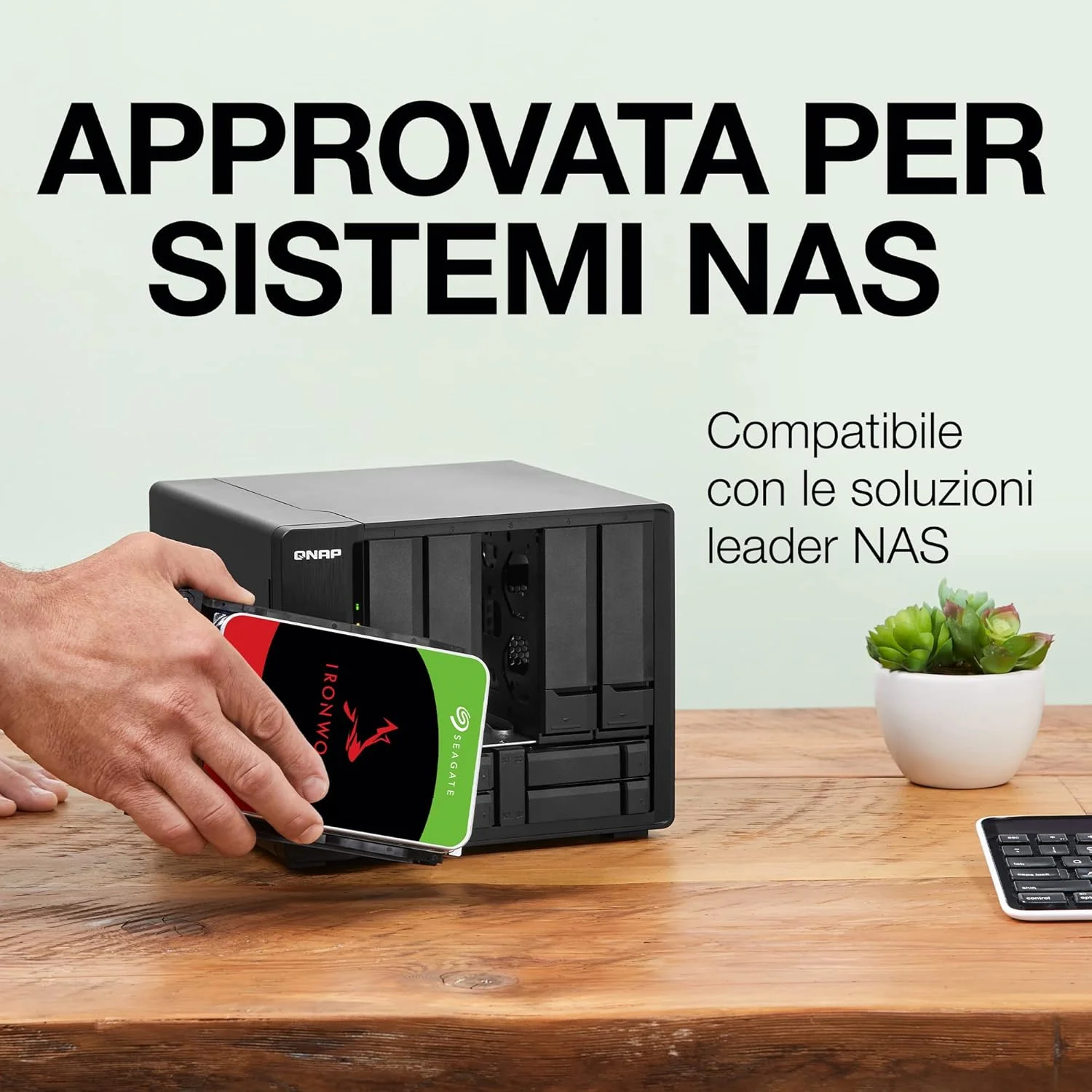 هارد دیسک داخلی 2 ترابایتی سیگیت IronWolf مخصوص NAS، سایز 3.5 اینچ، SATA 6 گیگابیت بر ثانیه، 5400 دور در دقیقه، 256 مگابایت حافظه کش برای RAID NAS (مدل ST2000VN003)