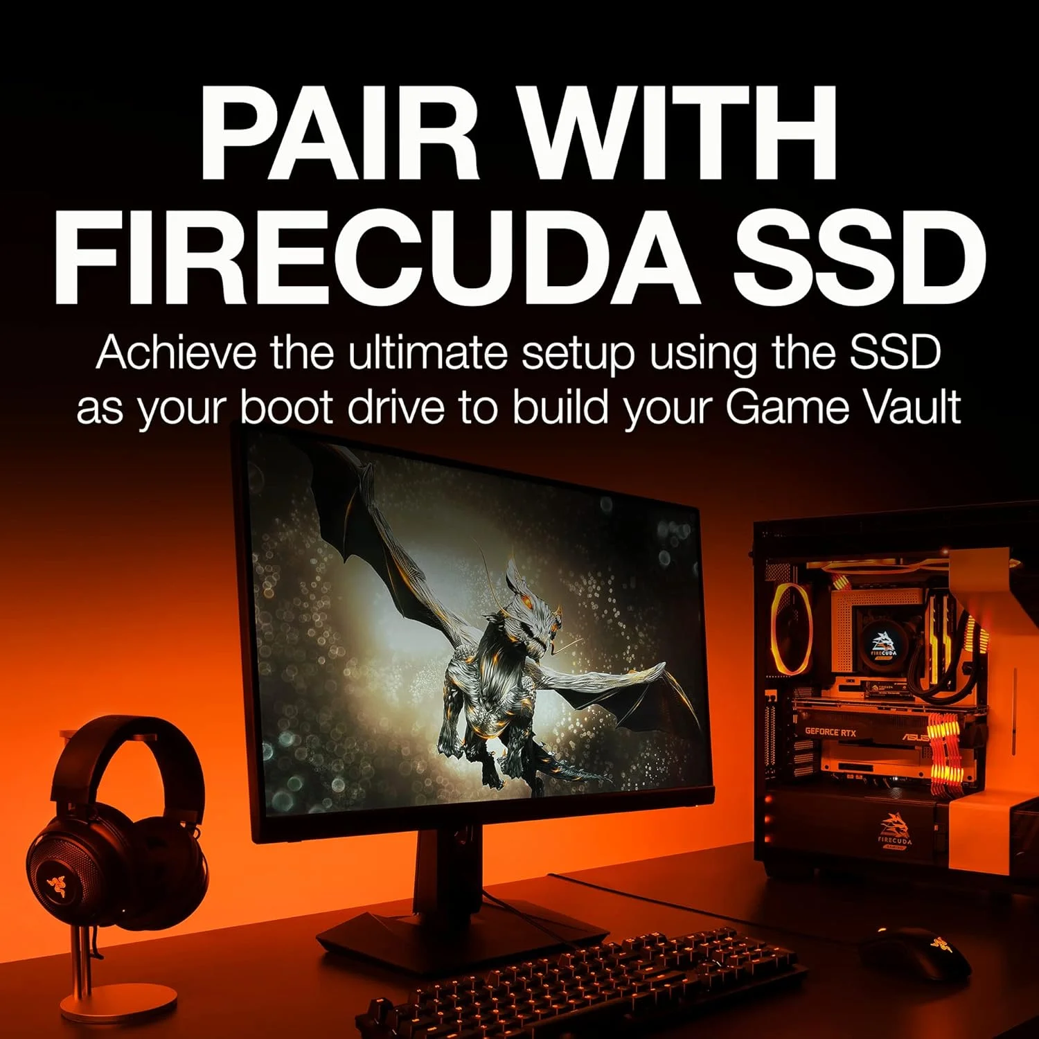 هارد دیسک داخلی سیگیت FireCuda با ظرفیت 4 ترابایت - 3.5 اینچ CMR SATA 6Gb/s 7200RPM 256MB Cache 300TB/year (ST4000DX005)