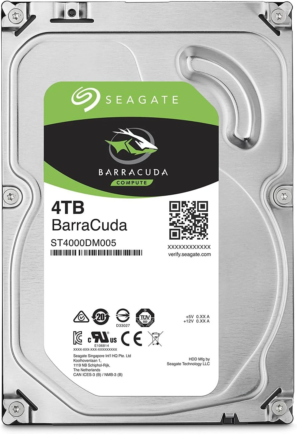 هارد دیسک داخلی 4 ترابایتی سیگیت BarraCuda، رابط SATA 6Gb/s، حافظه کش 64 مگابایت، سایز 3.5 اینچ، مناسب برای کامپیوترهای رومیزی - مدل ST4000DM004
