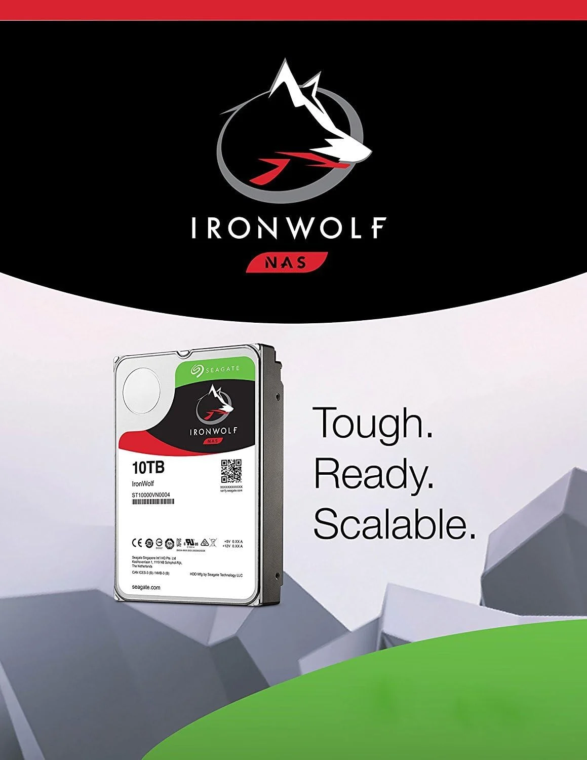 هارد دیسک داخلی 10 ترابایتی سیگیت مدل ST10000VN0004 IronWolf SATA 3.5 اینچی - نقره ای