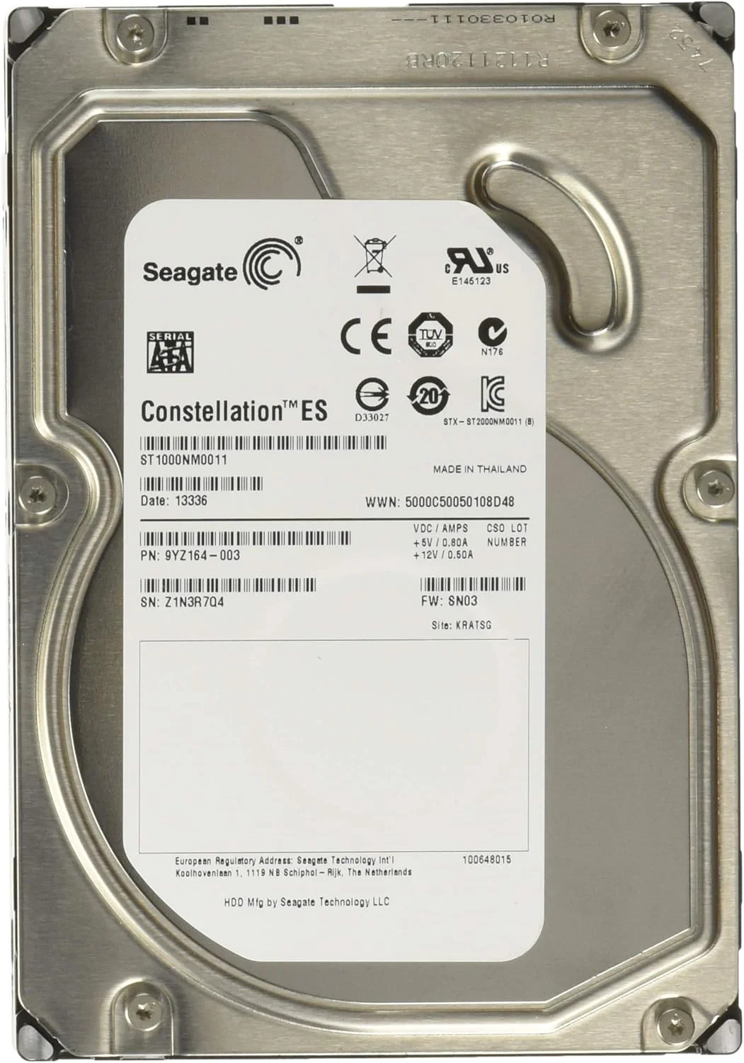 هارد دیسک داخلی 1 ترابایتی سیگیت Constellation ES ST1000NM0011
